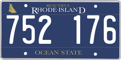 RI license plate 752176