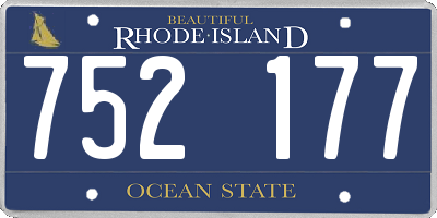 RI license plate 752177
