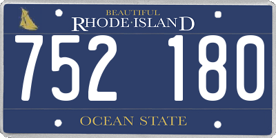 RI license plate 752180