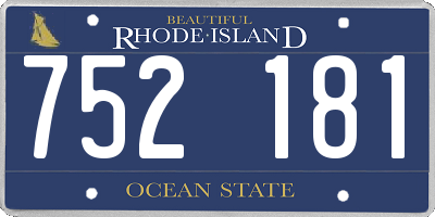 RI license plate 752181