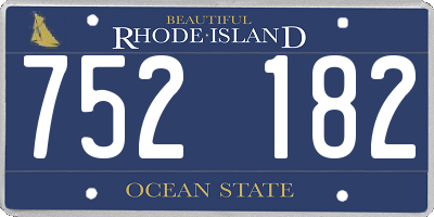 RI license plate 752182