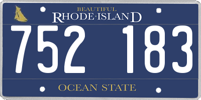 RI license plate 752183