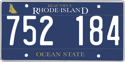 RI license plate 752184