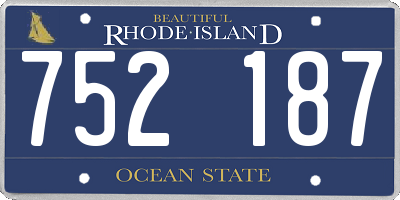 RI license plate 752187