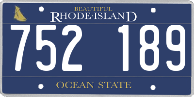 RI license plate 752189