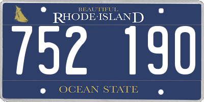 RI license plate 752190
