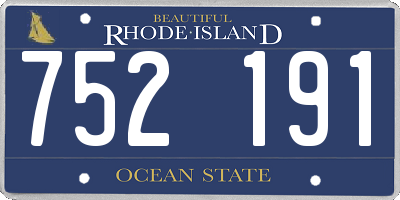 RI license plate 752191