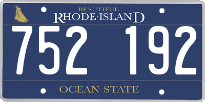 RI license plate 752192