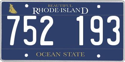 RI license plate 752193