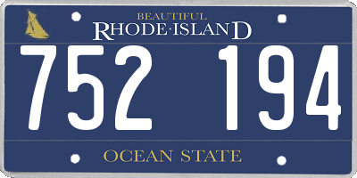 RI license plate 752194