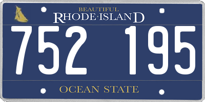 RI license plate 752195