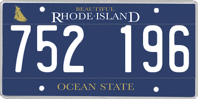 RI license plate 752196