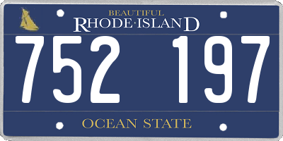 RI license plate 752197