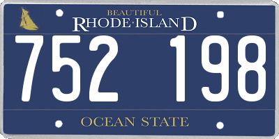 RI license plate 752198