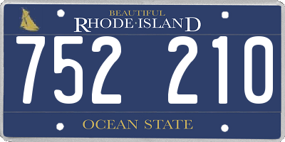 RI license plate 752210