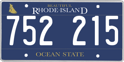 RI license plate 752215