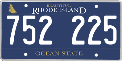 RI license plate 752225
