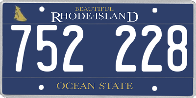 RI license plate 752228