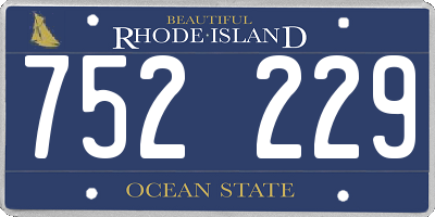 RI license plate 752229