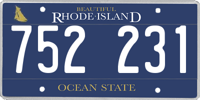 RI license plate 752231