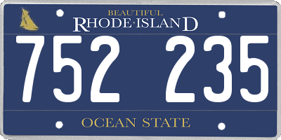 RI license plate 752235