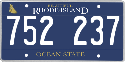 RI license plate 752237