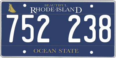 RI license plate 752238