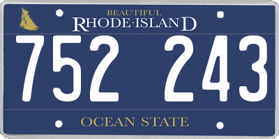 RI license plate 752243