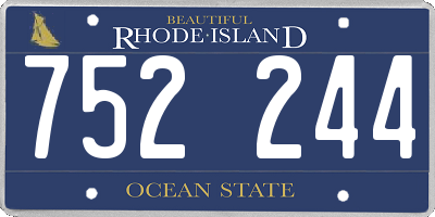 RI license plate 752244