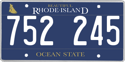 RI license plate 752245