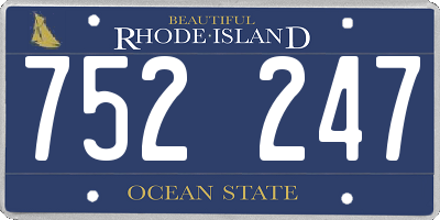 RI license plate 752247