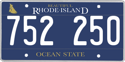 RI license plate 752250