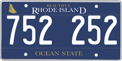 RI license plate 752252