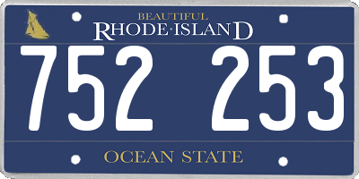 RI license plate 752253