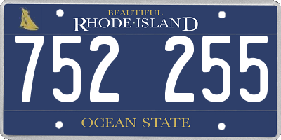 RI license plate 752255