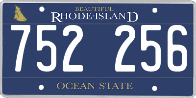 RI license plate 752256