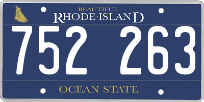 RI license plate 752263