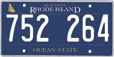 RI license plate 752264