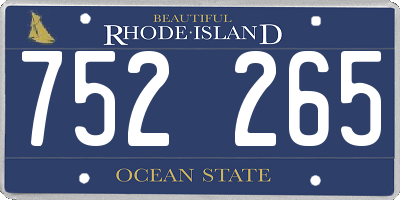 RI license plate 752265