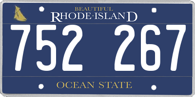 RI license plate 752267
