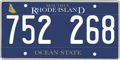 RI license plate 752268