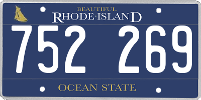 RI license plate 752269