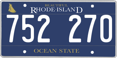 RI license plate 752270