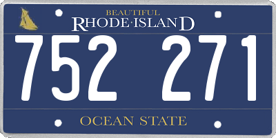 RI license plate 752271