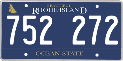 RI license plate 752272