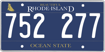 RI license plate 752277