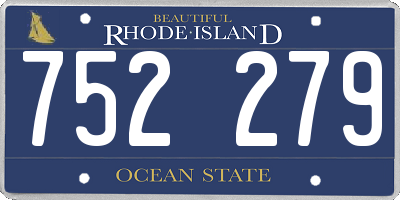 RI license plate 752279