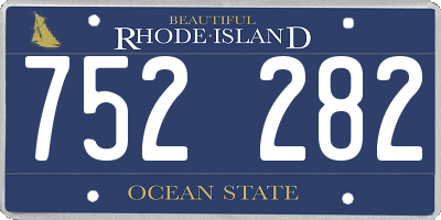 RI license plate 752282