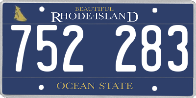 RI license plate 752283