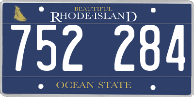 RI license plate 752284